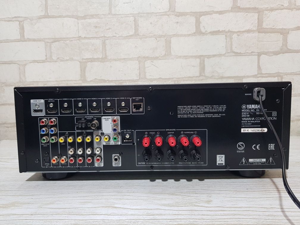 Пульт!5.1AV-Ресивер Yamaha RX-V477 5x115Вт+1 AirPlay USB HDMI 3D