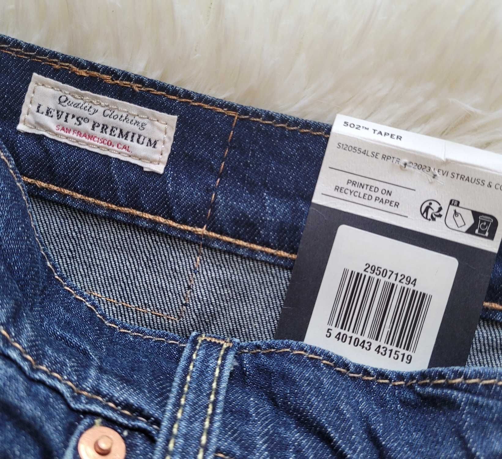 spodnie jeans Levi's 502 Taper W36 L32 36x32 Premium