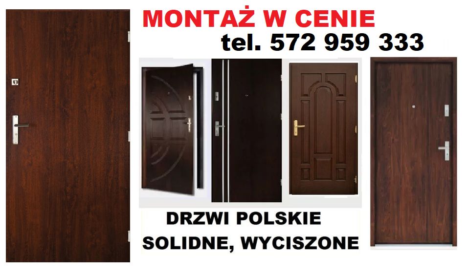 Drzwi z MONTAŻEM,zewnętrzne,WEJŚCIOWE do mieszkania drewniane.