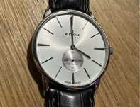 Edox Les Bemonts Ultra Slim, sub second, manual Peseux