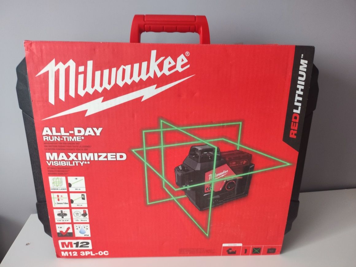 Лазерний рівень нівелір Milwaukee M12 3PL-0C