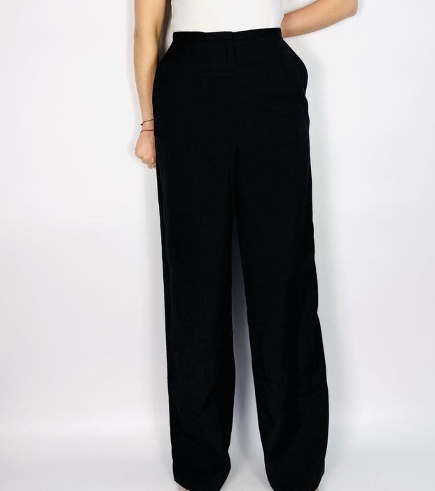 Czarne eleganckie spodnie z wysokim stanem M 38 H&M