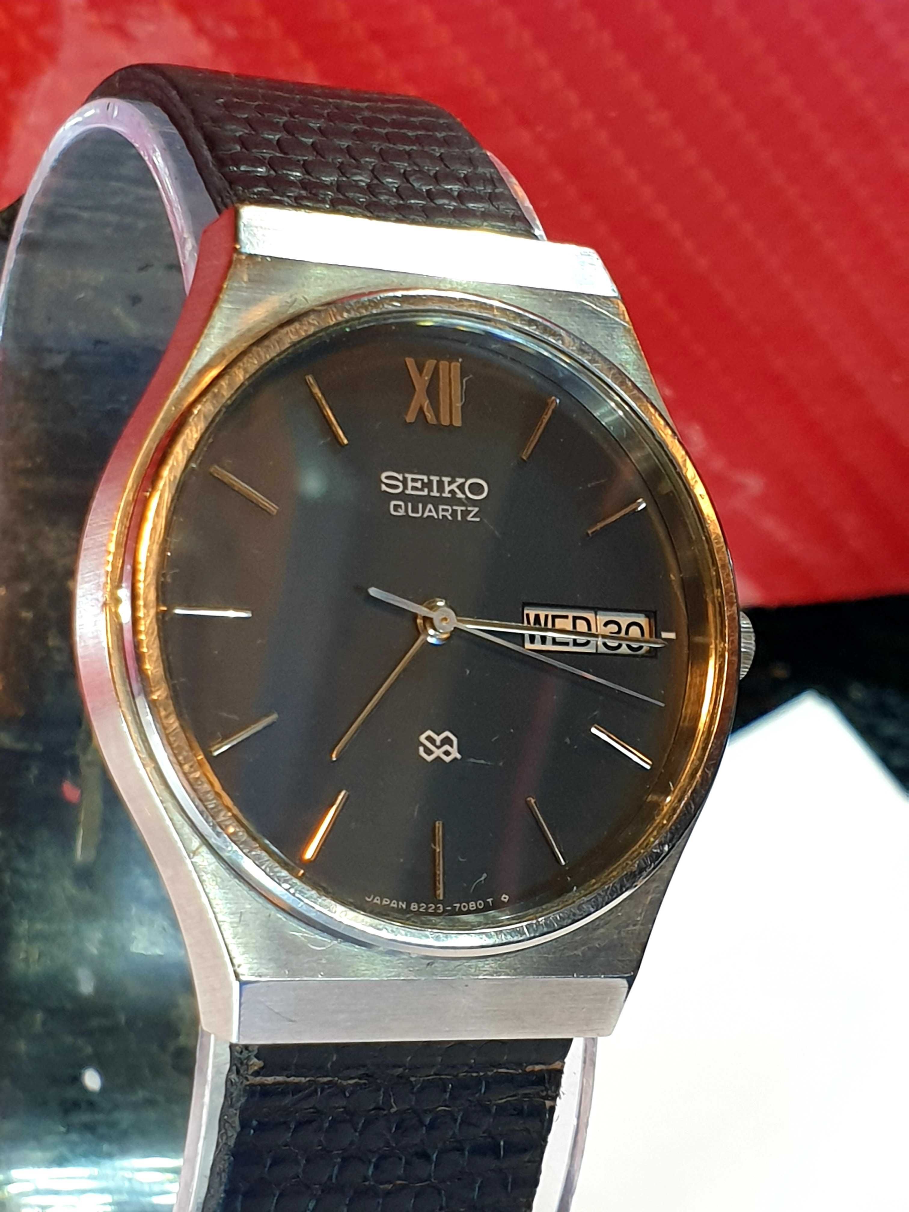 Meski oryginalny zegarek SEIKO SQ vintage