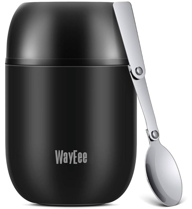 Pojemnik termiczny, termos na zupę, stal nierdzewna 450ml czarny