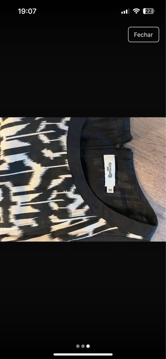 Vestido preto e branco