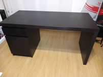 Secretária MALM Ikea Preto, 140x65 cm