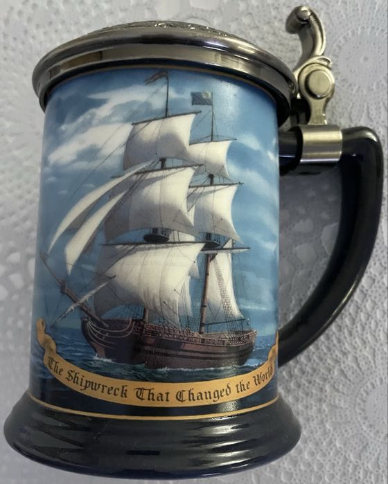 Kufel Franklin Mint El Cazador ze szczątkami statku