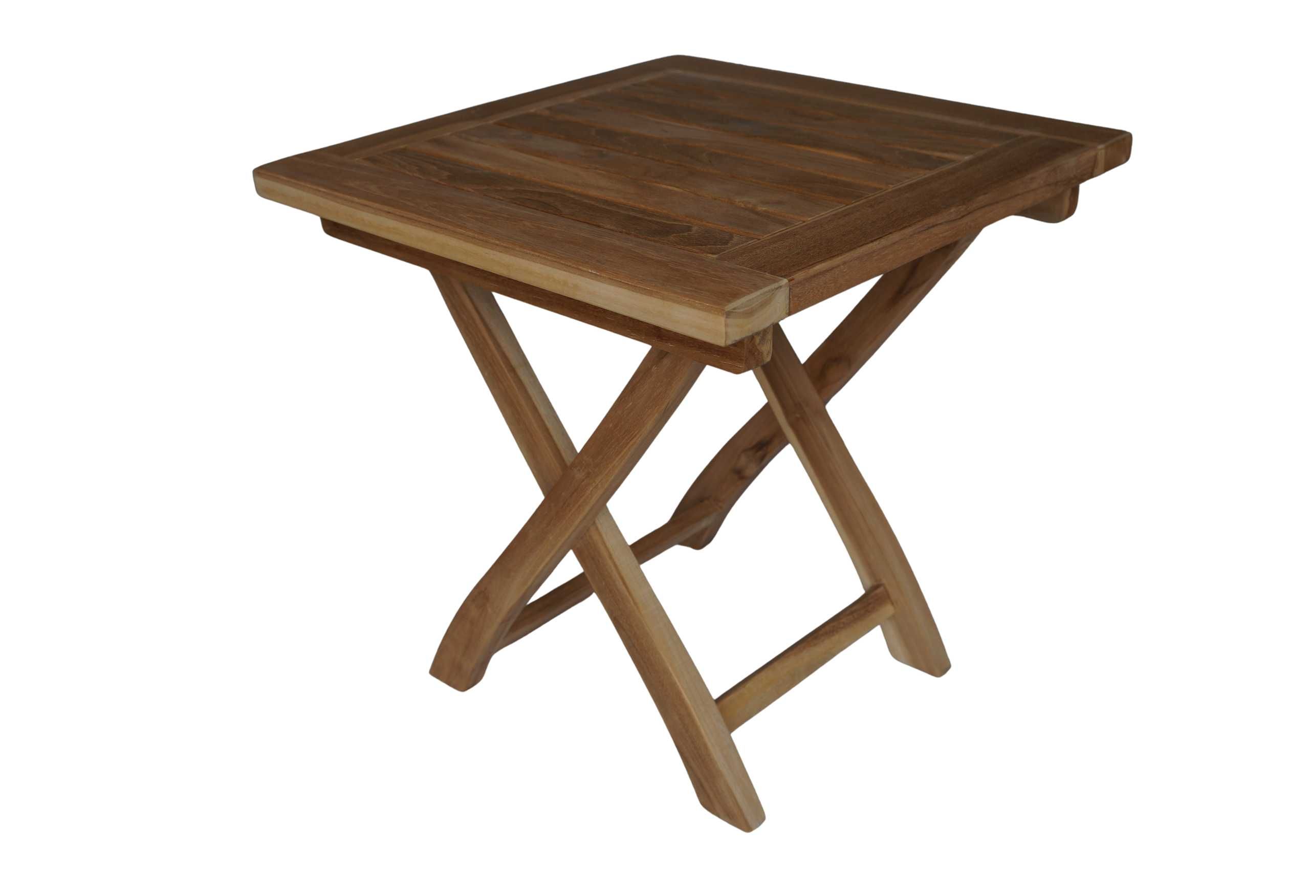 Drewniany składany stolik stół ogrodowy balkonowy 100% TEAK