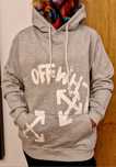 Bluza Off-White L Bawełna Szara Streetwear Oversize Vinted Oldschool