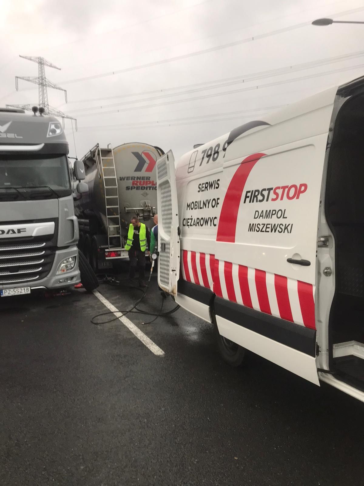 Mobilna wulkanizacja Tir Olszyna granica Żary   Iłowa A18  A4