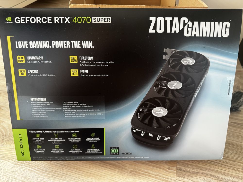 Zotac Gaming GeForce RTX 4070 Super Trinity Black Edition – używana