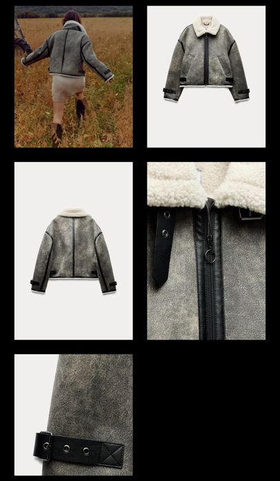 Дублянка ZARA S M L XL зимова стеганное демі плащ куртка пальто