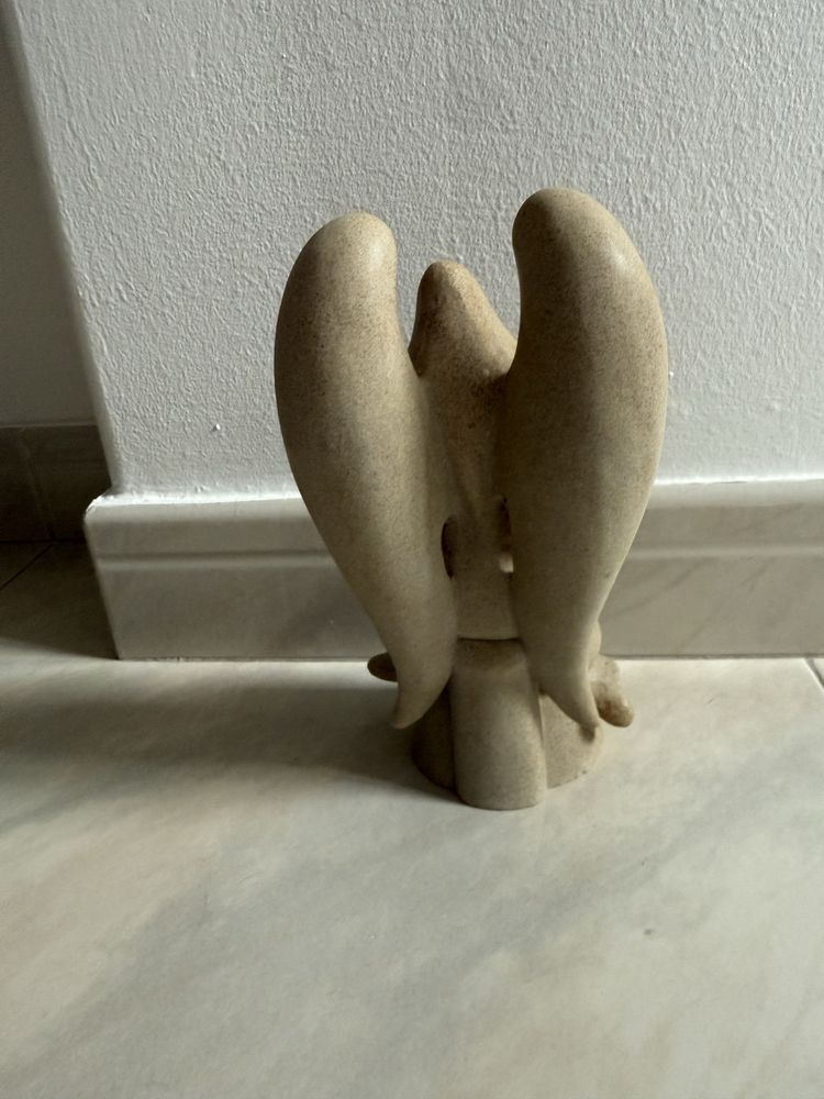 Escultura Abstrata em Marfinite – 22,5cm | Peça Decorativa LF