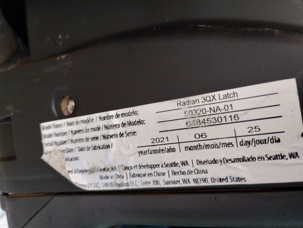 Автокресло Diono 0-45 кг. isofix США