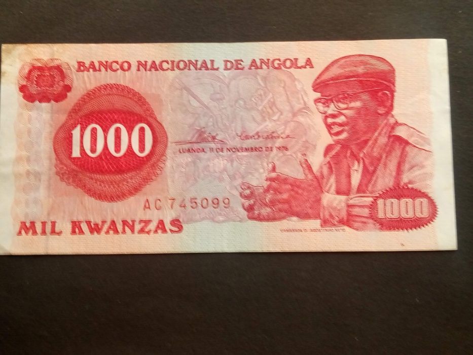 1 nota 1000 Kwanzas 11 Novembro 1976 muito rara