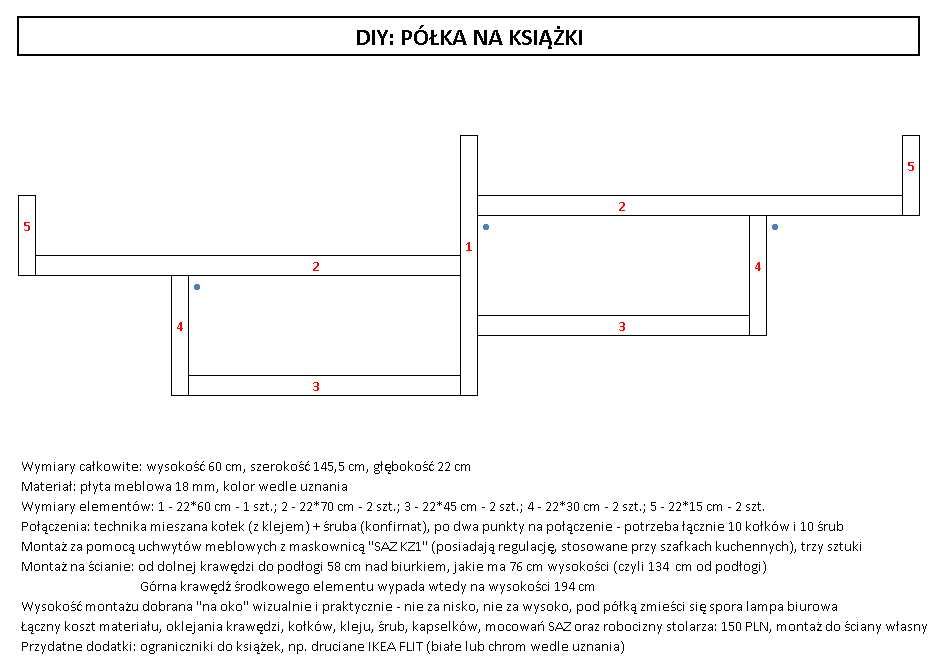 Półka regał na książki czarna solidna duża