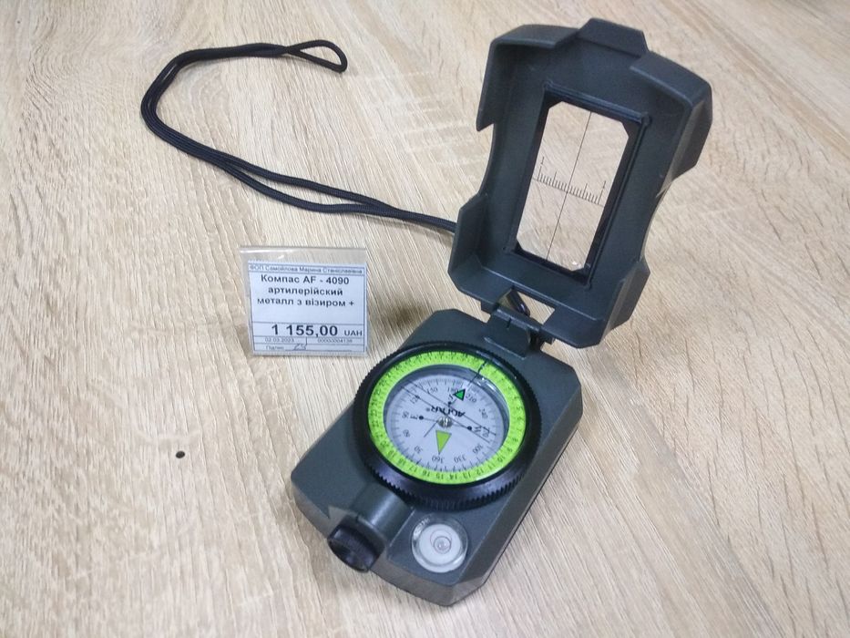 Компас тактичний рідинний, наручний, артилеристський