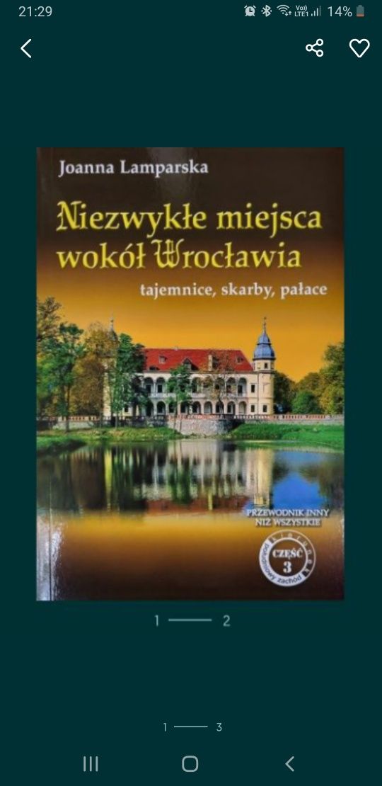 Niezwykle miejsca wokół Wrocławia Lamparska Przewodnik zamki pałace