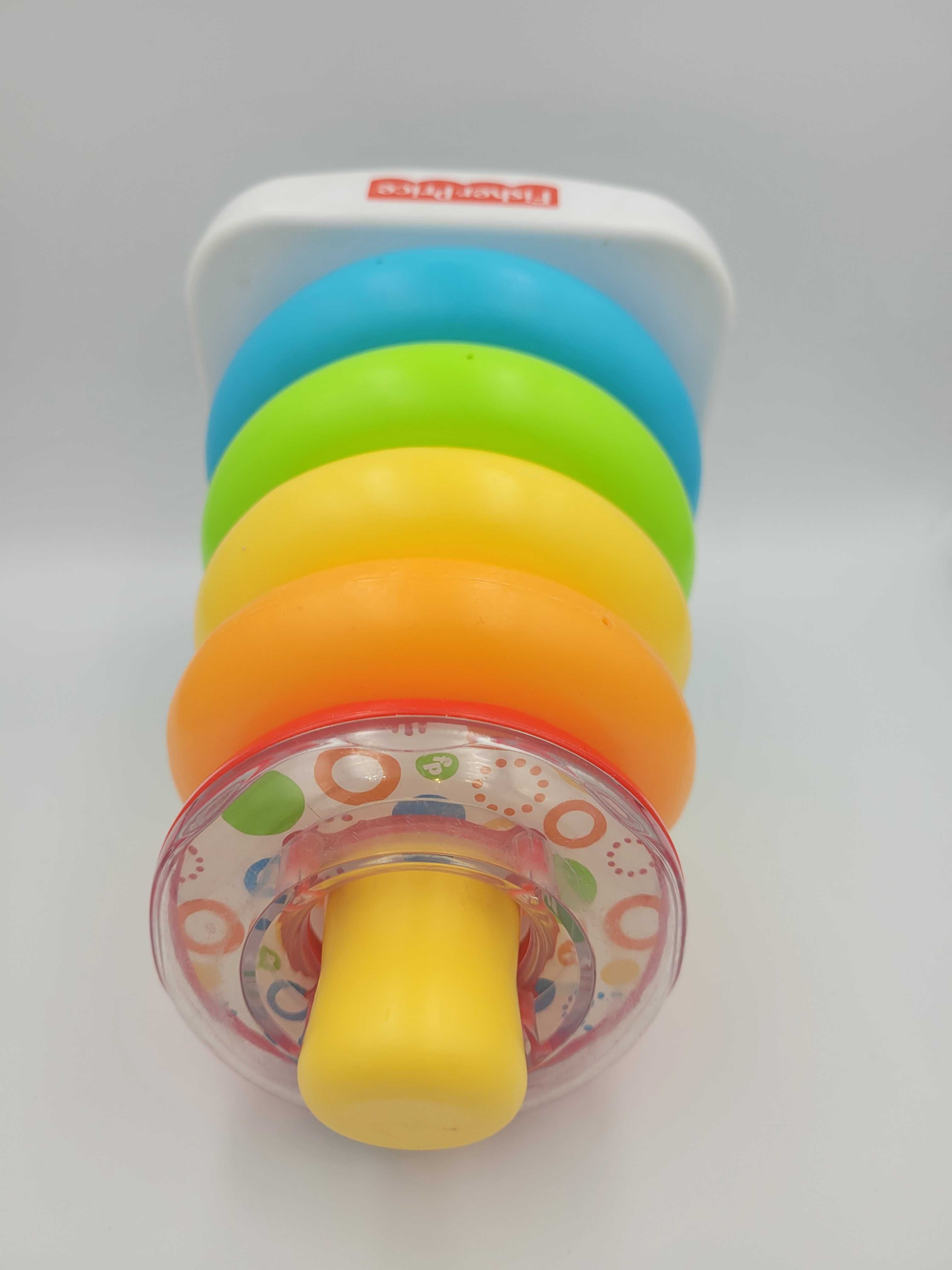 2 x wieza do skladania, kubeczki pileczki Fisher-Price