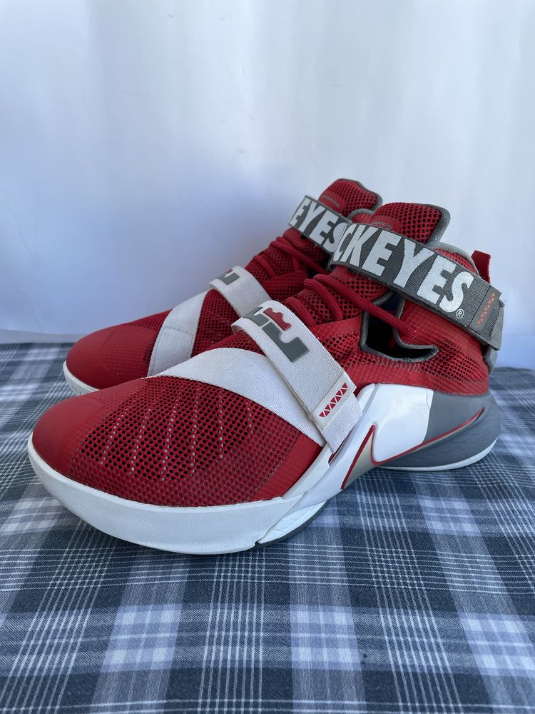 Nike LeBron Soldier IX 9 Premium Ohio State Buckeyes GLFF42