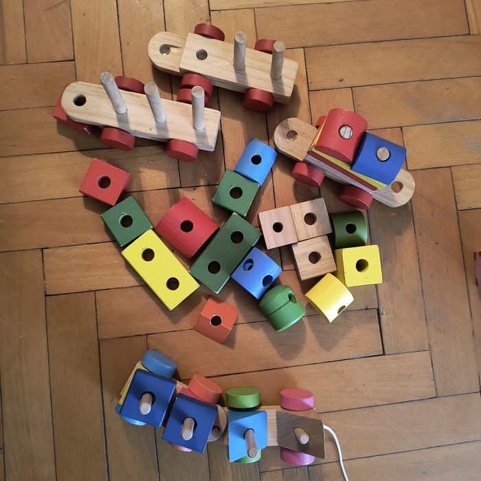 Drewniana kolejka klocki