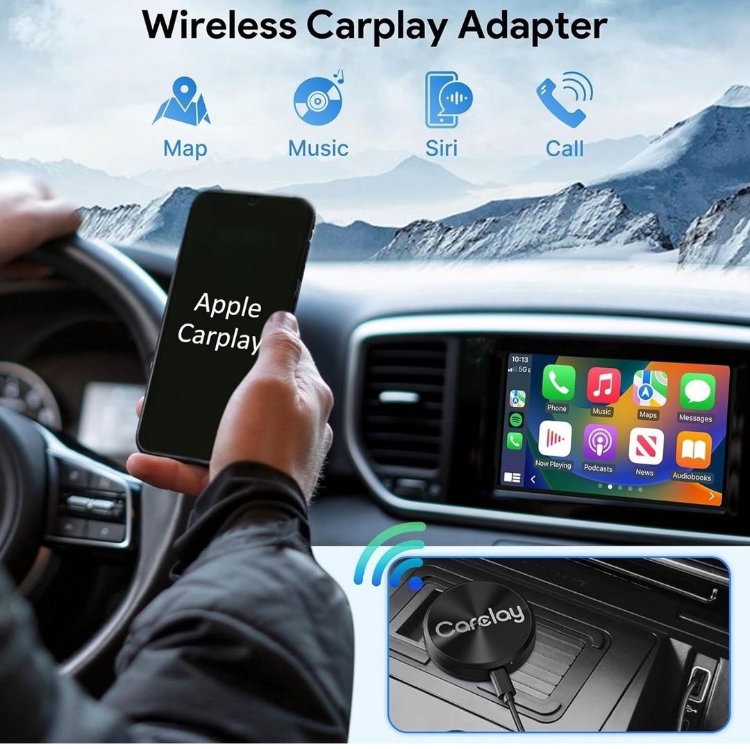 Adapter CarPlay USB – Bezprzewodowy moduł do Android Auto, iPhone iOS