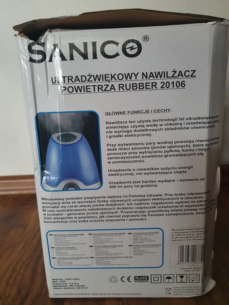 Nawilżacz ultradźwiękowy sanico