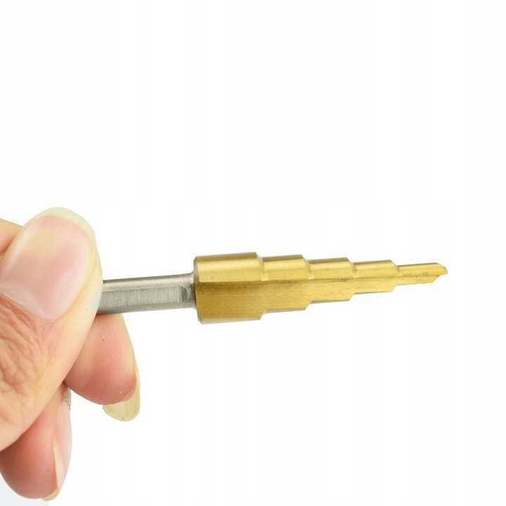 Wiertła Stopniowe Stożkowe Spiralne Do Metalu 4-32mm
