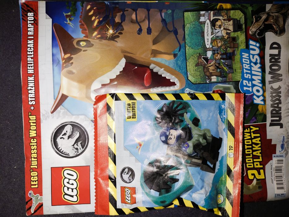 Nowa gazetka LEGO Jurassic World Nr 5/2025r.ze wszystkimi dodatkami.