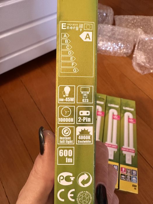 Conj 6 lâmpadas Luxram 9W G23 novas