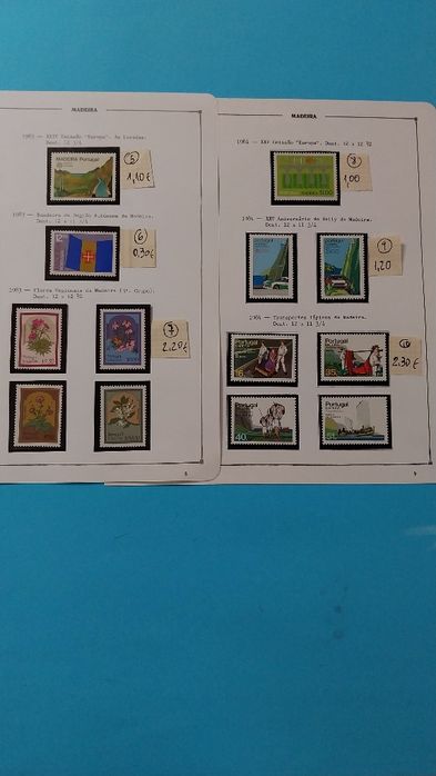 Selos da Madeira-Novos c/Goma.1981 a 1997 -Ref.12/03