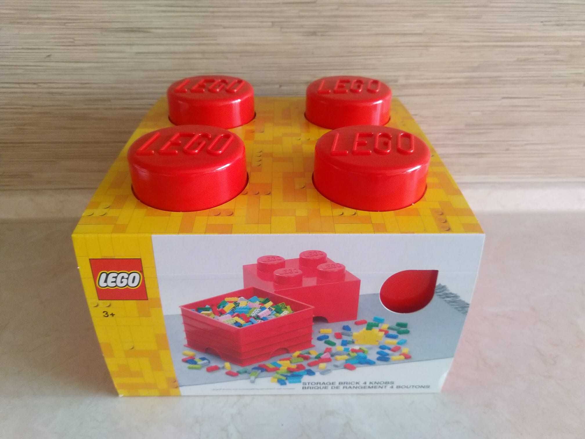 OKAZJA Pojemnik zamykany LEGO pudełko na klocki czerwony Wysyłam