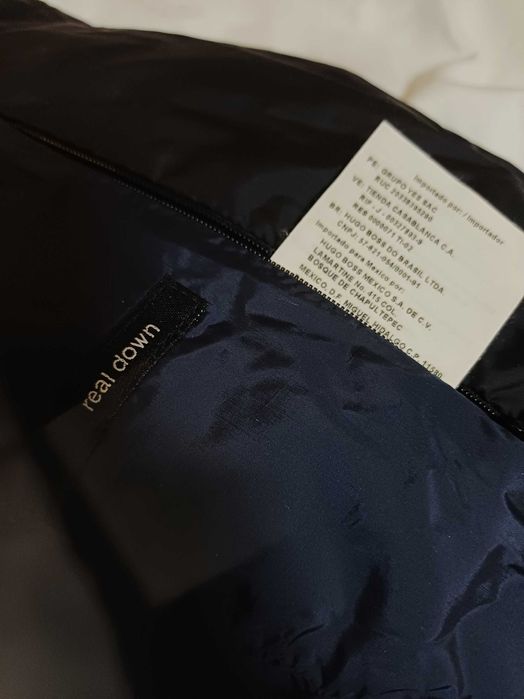 Płaszcz czarny zimowy puchowy Hugo Boss S 36 jak nowy