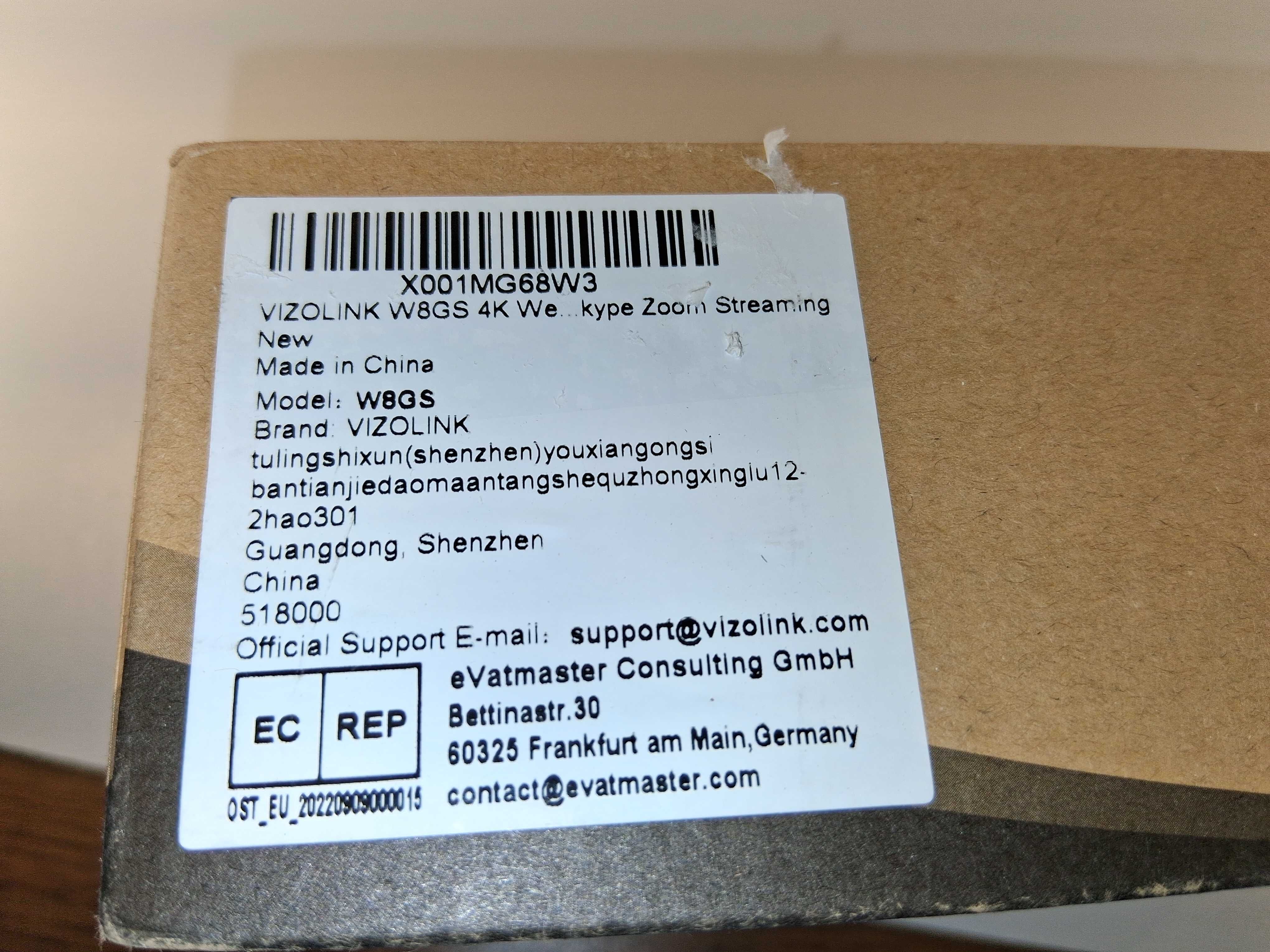 E113 Kamera Internetowa Vizolink W8GS 4K Z Mikrofonem Statywem