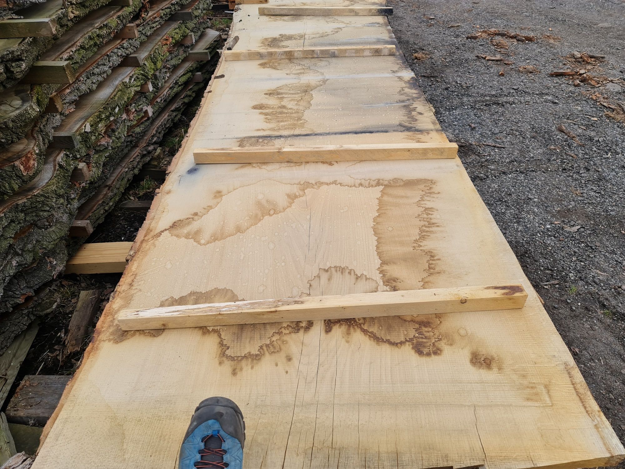 Dąb blat drewniany lite drewno stół monolit wood deski drewno