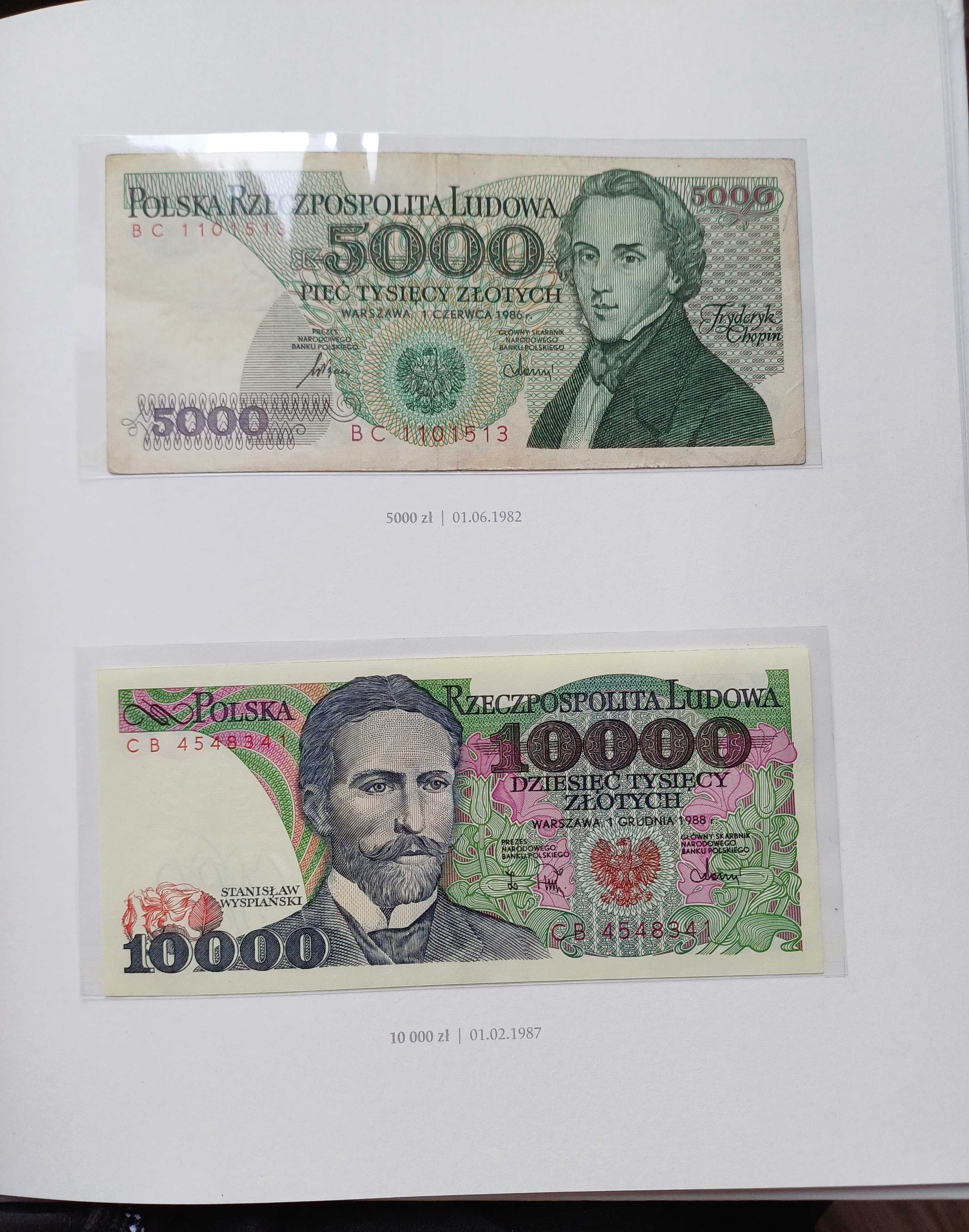 Banknoty  PRL  z albumem NBP