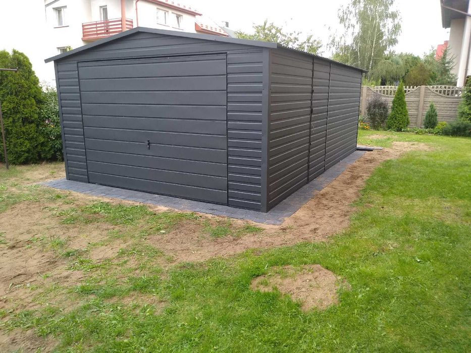 Garaż blaszany blaszak dwustanowiskowy 6x6 kolory PRODUCENT (109)