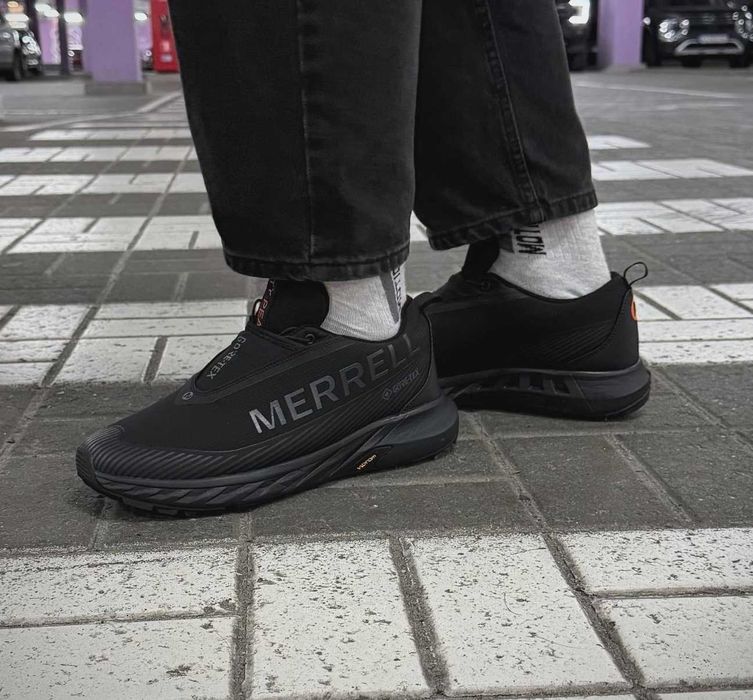 Термо кроссовки Меррелл мужские черные Гор текс Merrell Gore tex