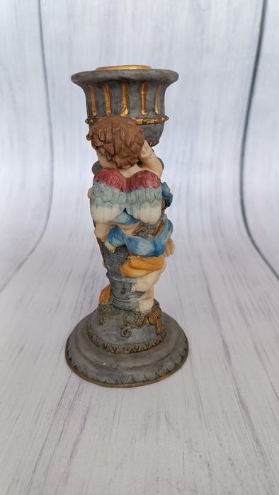 Castiçal anjos em marfinite