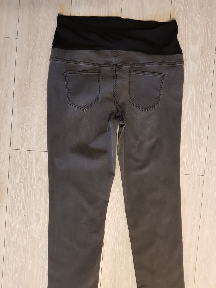 Ciążowe jeansy szare zwężaną nogawka George 44