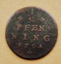 Moneta 1/2 feniga 1764 Rzadka!