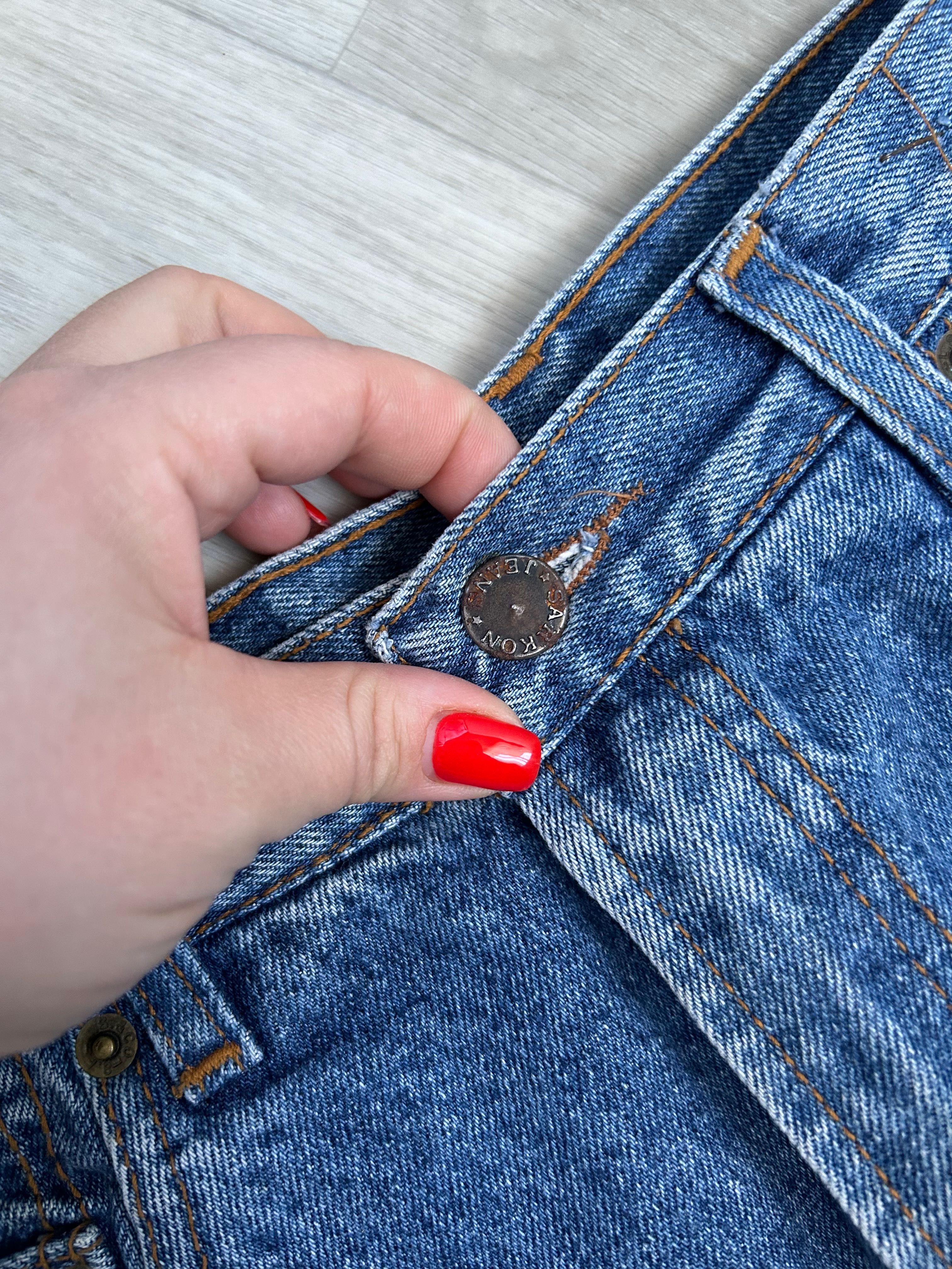 Джинсова жіноча спідниця міді плотний джинс