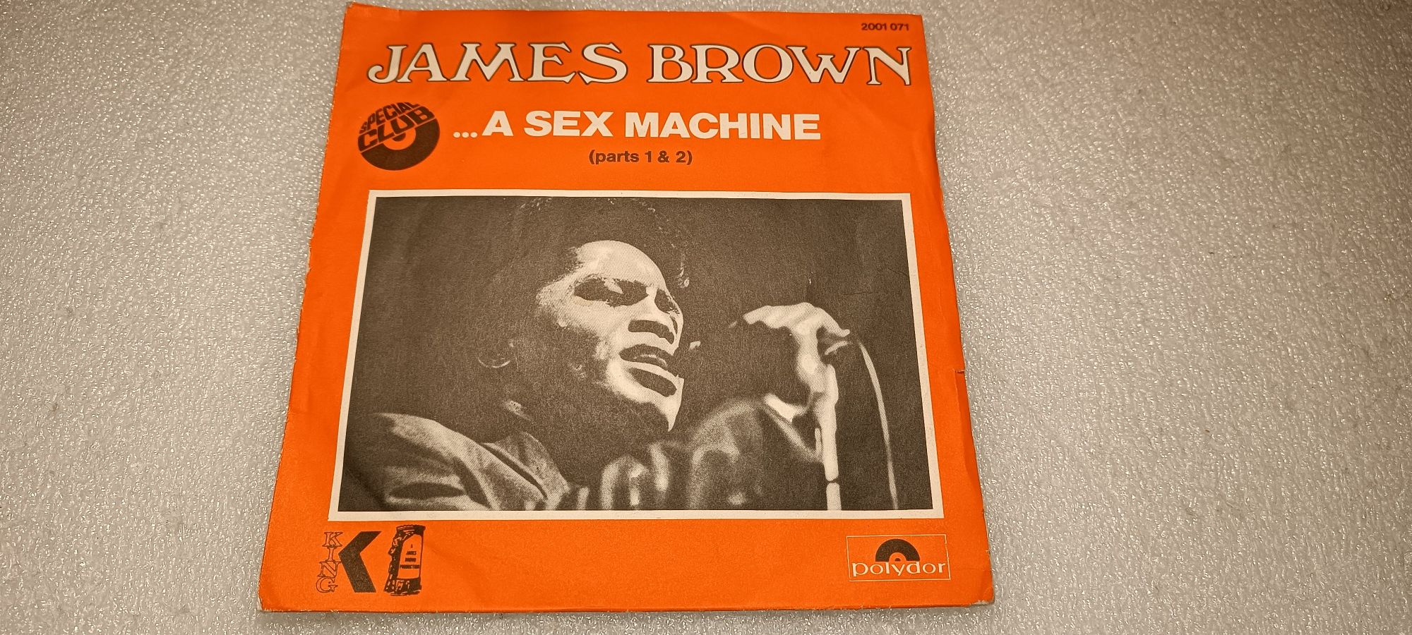 Antigo e raro vinil single James Brown – Sex Machine