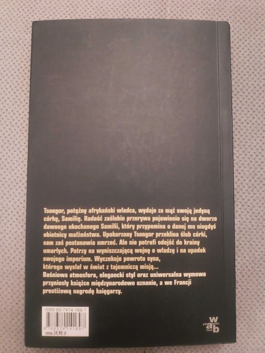 Książka "Śmierć króla Tsongora" Laurent Gaudé