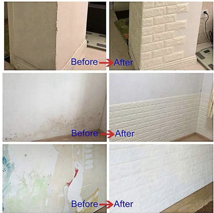 Розпродаж! Біла цегла 3д панелі самоклеючі пвх 3 д обої 3d