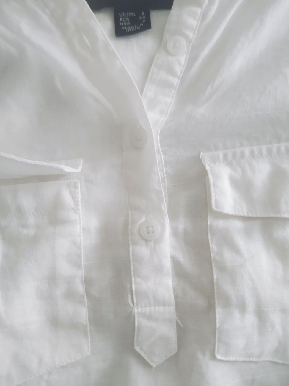 Koszula biała bez rękawów Atmosphere Primark 34 36 bawełna kieszonki