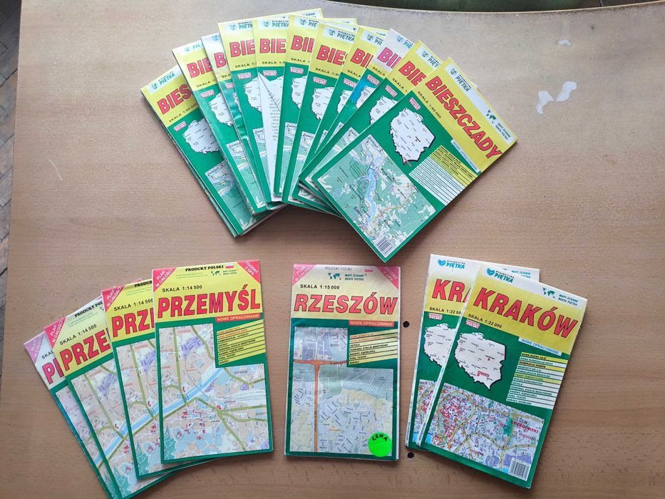 Mapy rozkładane turystyczne.