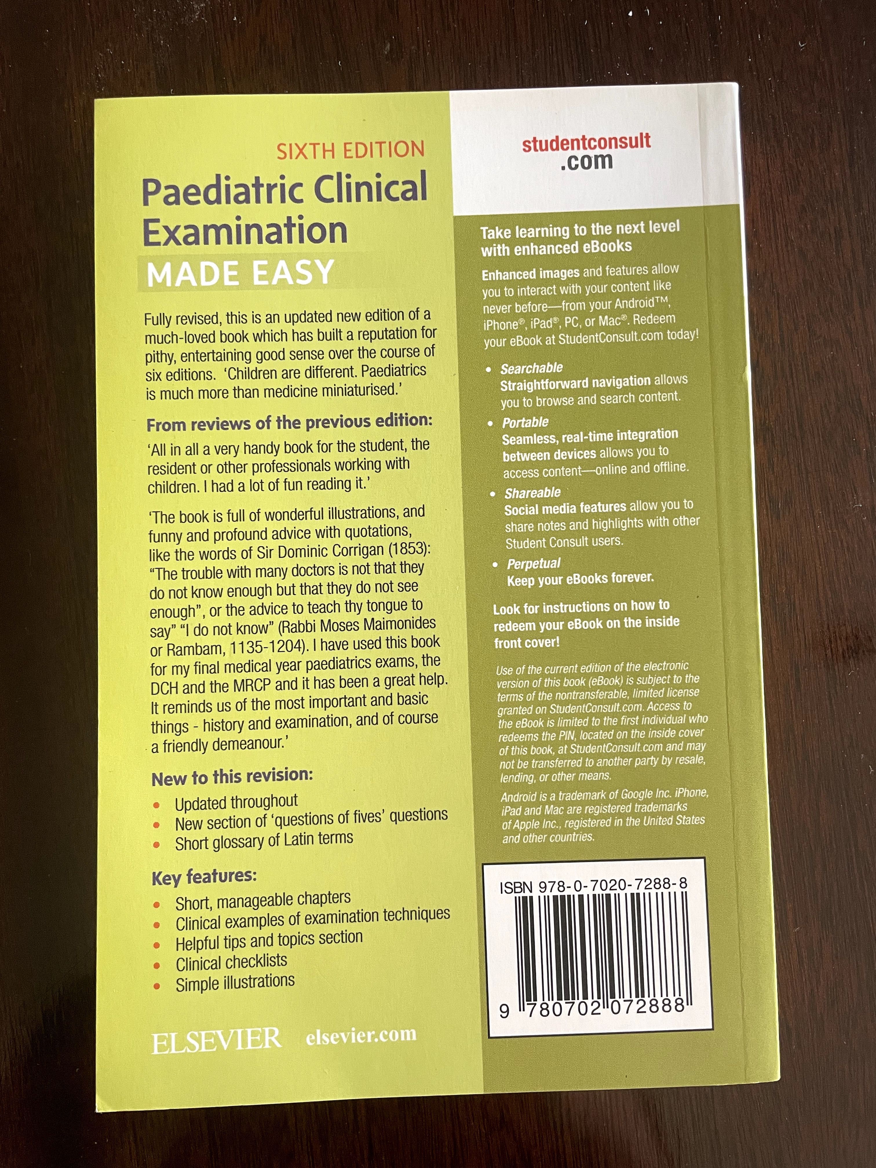 Paediatric clinical examination made easy 6th edition (pocket book)