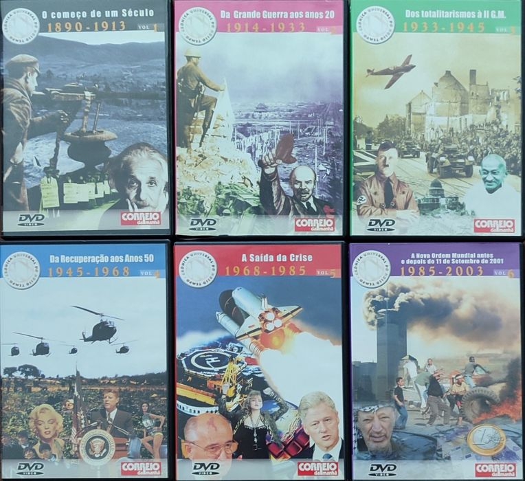 6 DVD da colecção "Crónica universal do nosso tempo" (preço do lote)