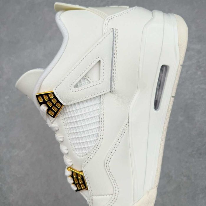 Air Jordan AJ4 Retro Salt White Metalowa klamra